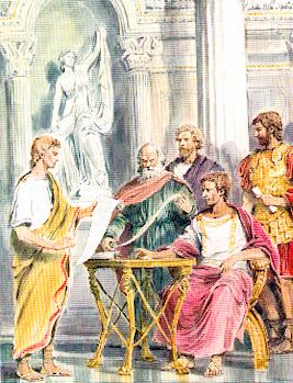 Созаген показывает Юлию Цезарю новый календарь